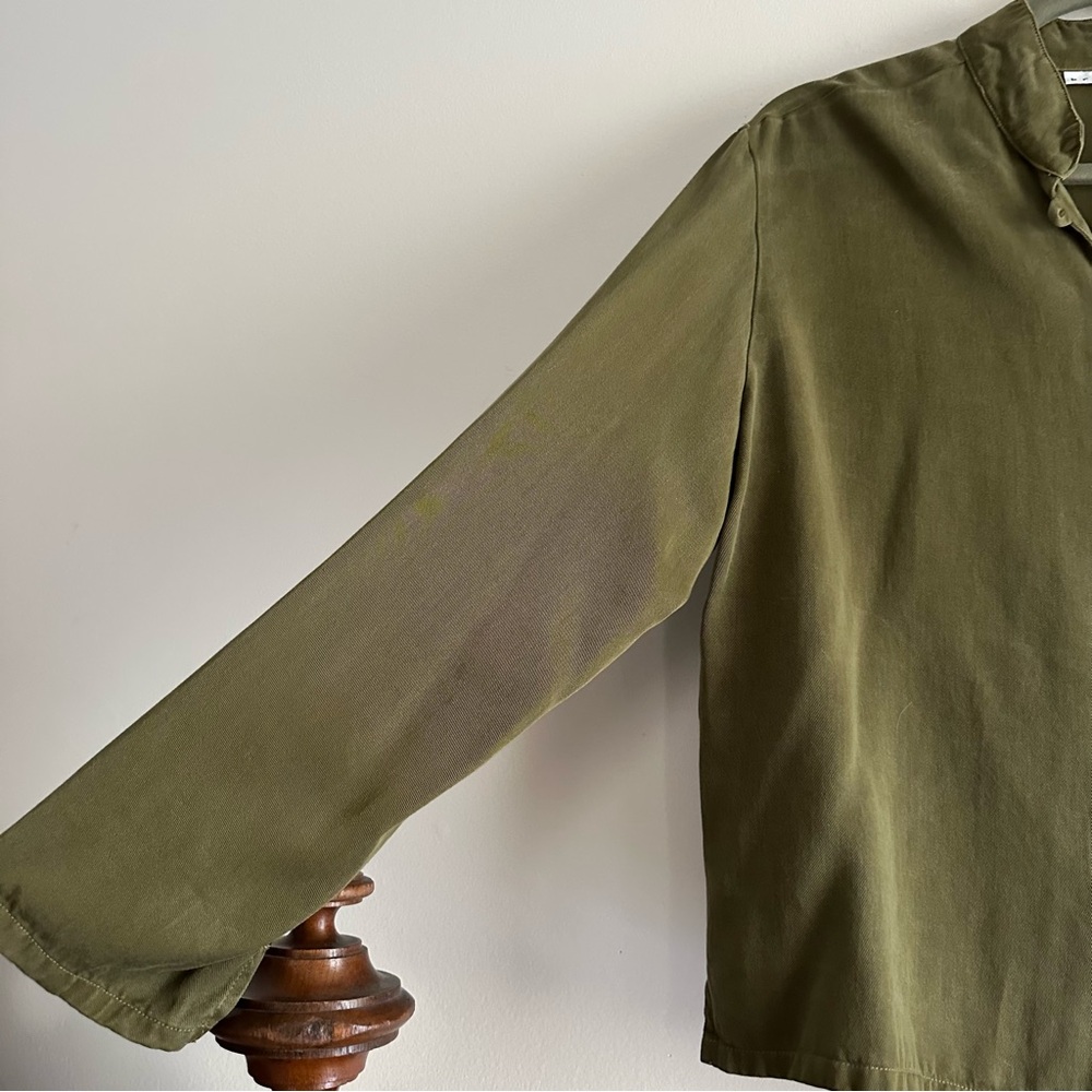 Bryn Walker • Button-Up Tencel Long Sleeve Blouse - Picture 4 of 8